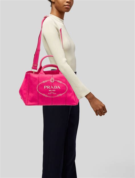 prada canapa tote pink|prada clear tote bag.